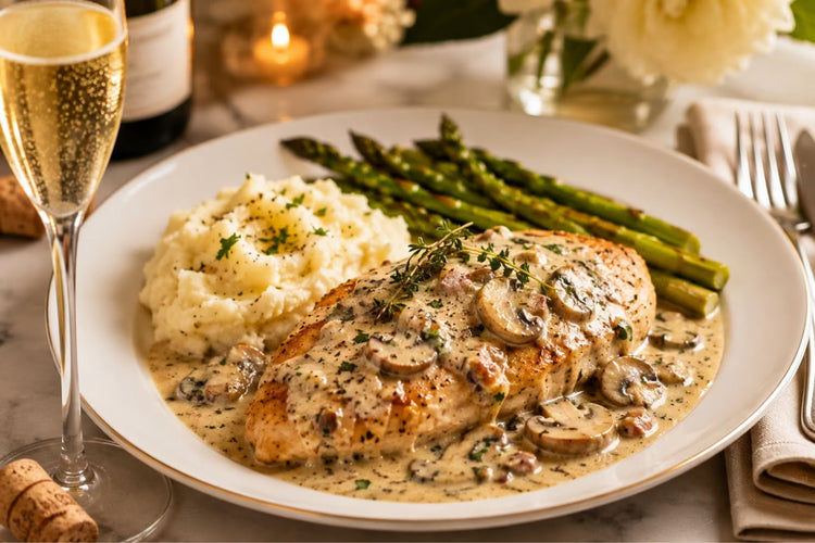 Champagne Chicken Recipe: How to Make Creamy Chicken With Champagne