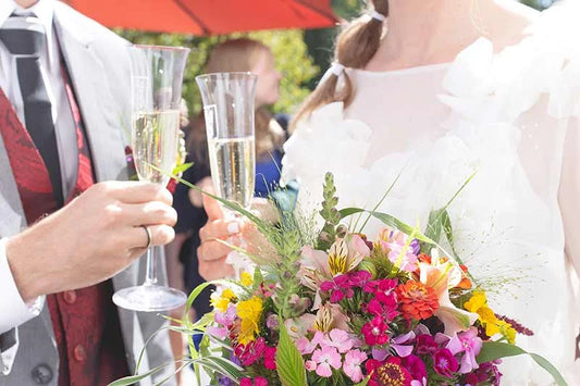 Create an extravagent wedding celebration with Champagne sabers