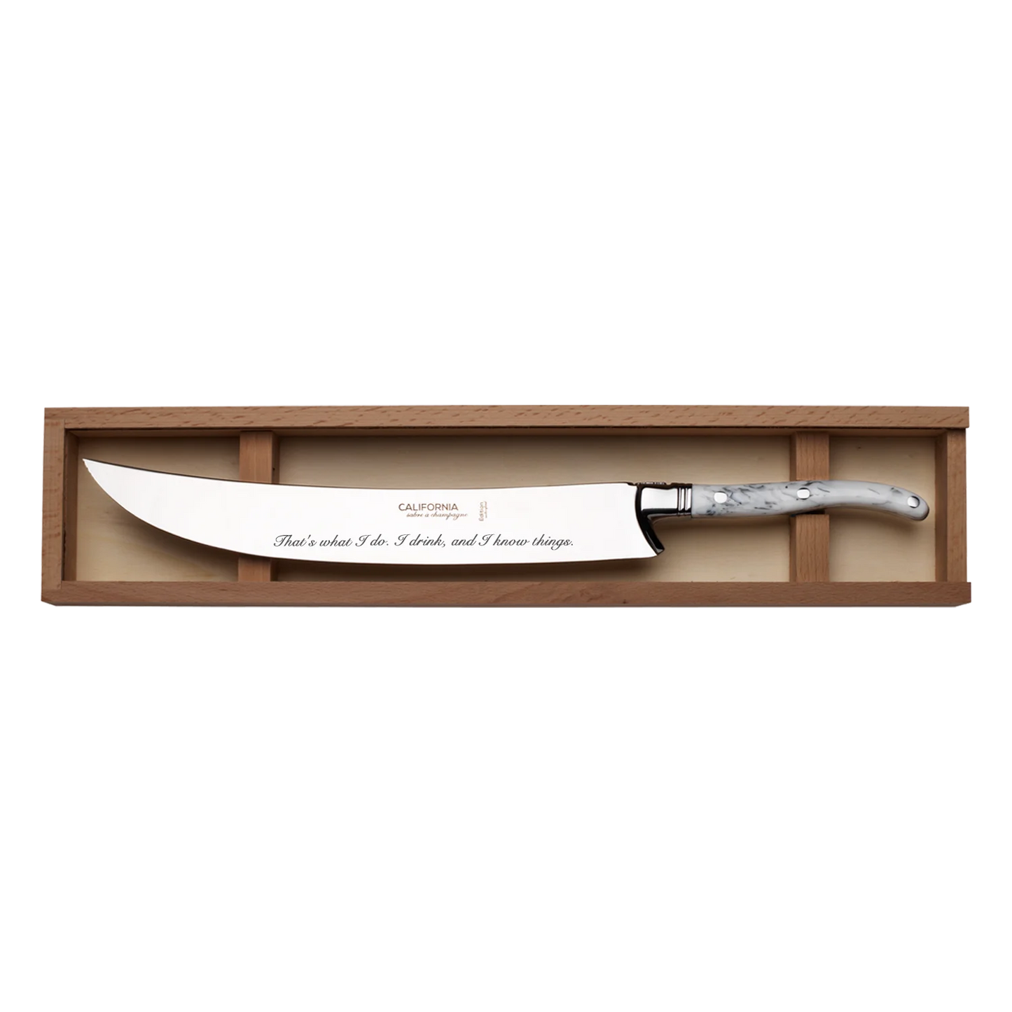 Marble White California Champagne Saber (Édition Rutherford)