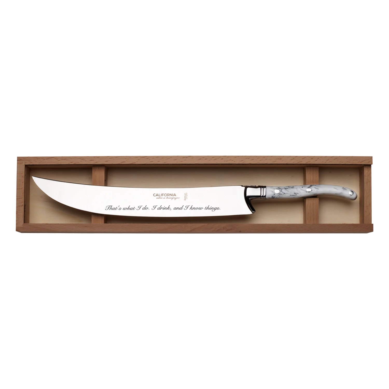 Marble White California Champagne Saber (Édition Rutherford)