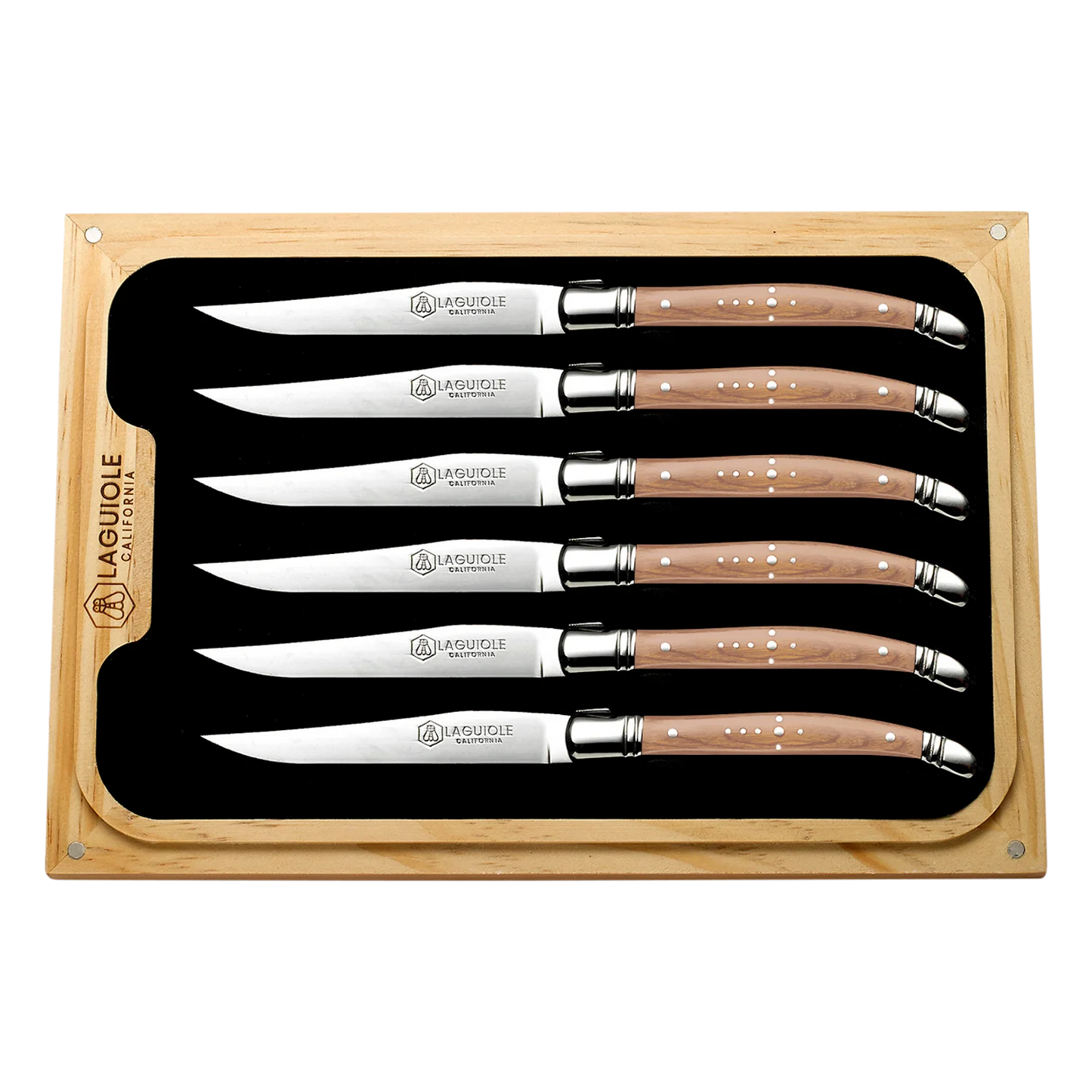 Steak Knife Set Naturalwood (Laguiole California)