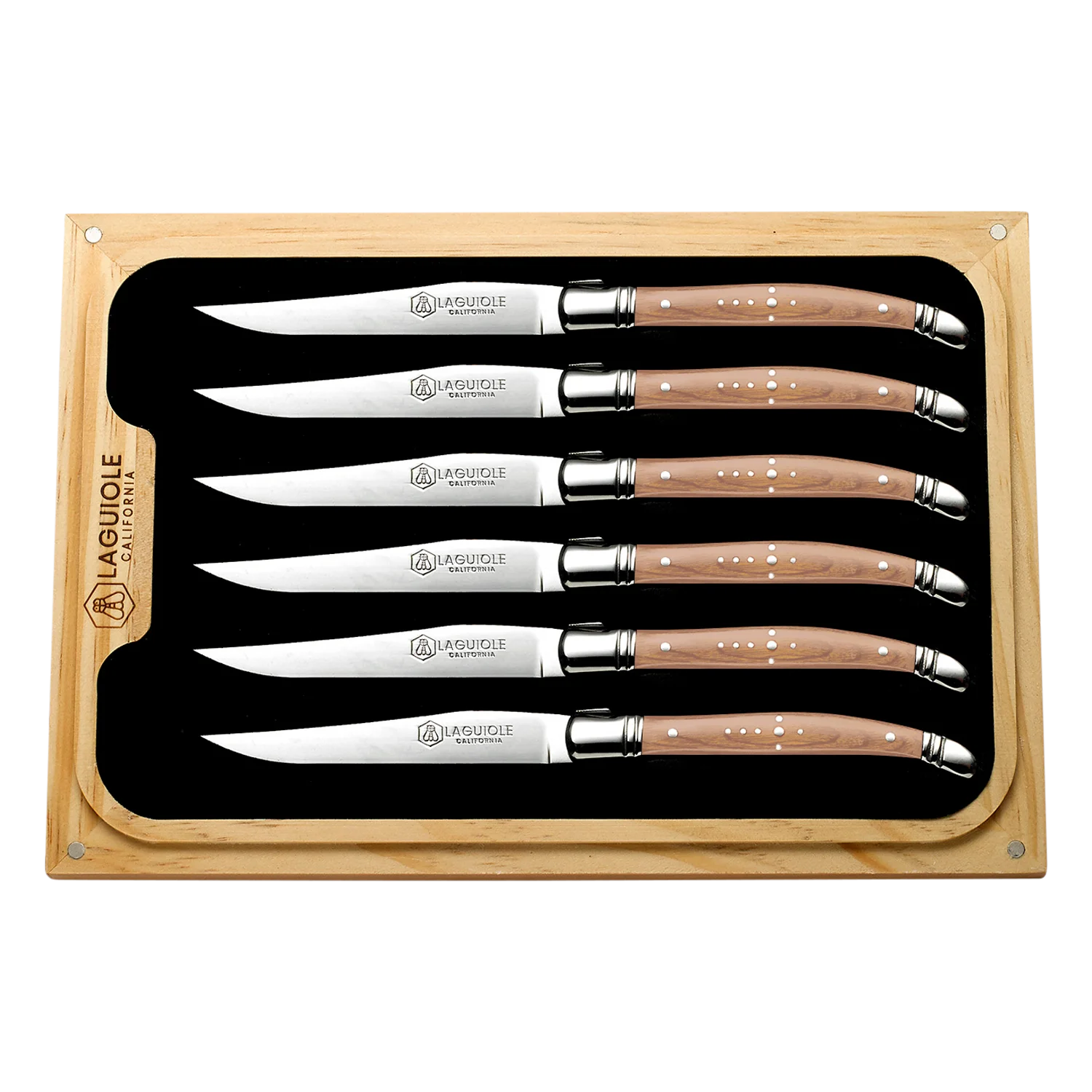 Steak Knife Set Naturalwood (Laguiole California)