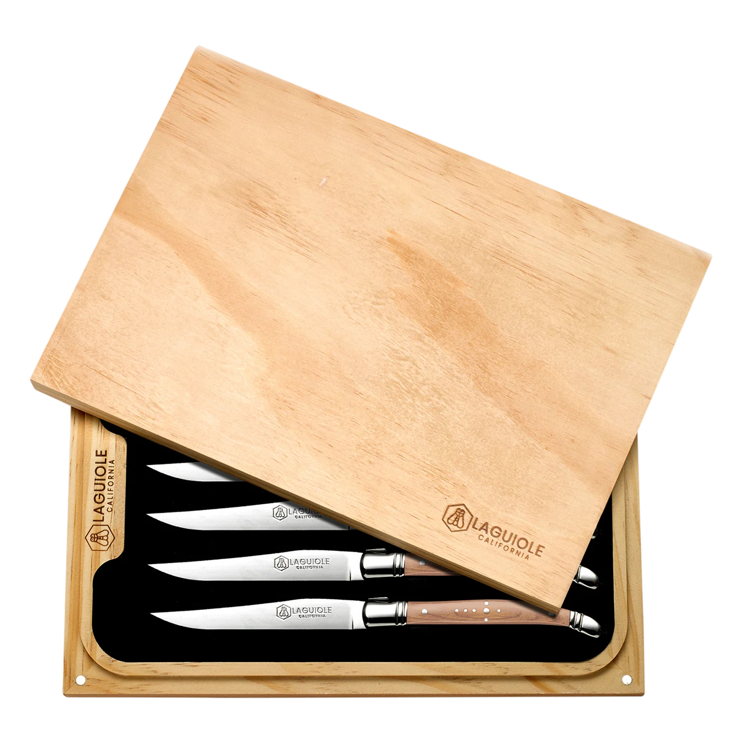 Steak Knife Set Naturalwood (Laguiole California)