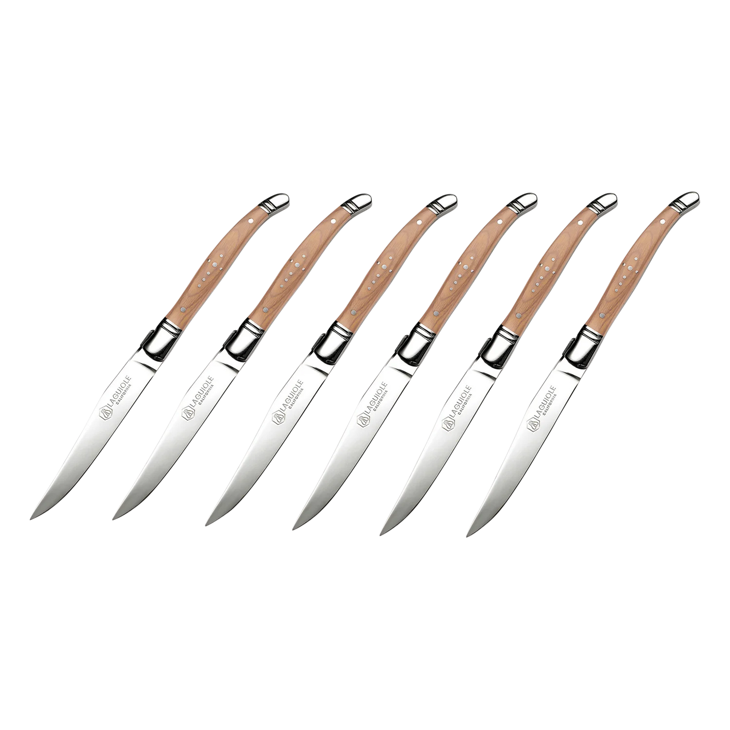 Steak Knife Set Naturalwood (Laguiole California)