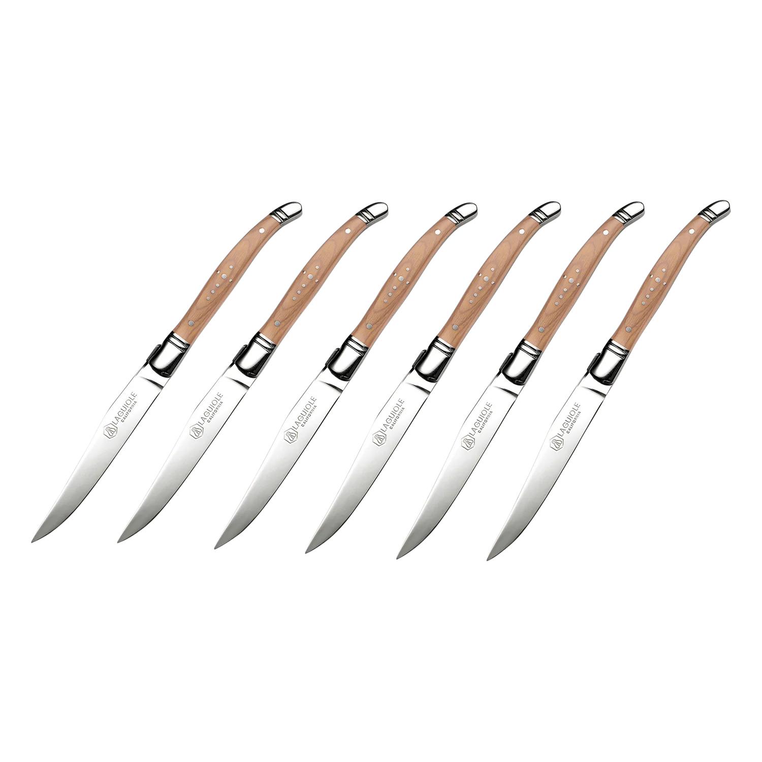 Steak Knife Set Naturalwood (Laguiole California)