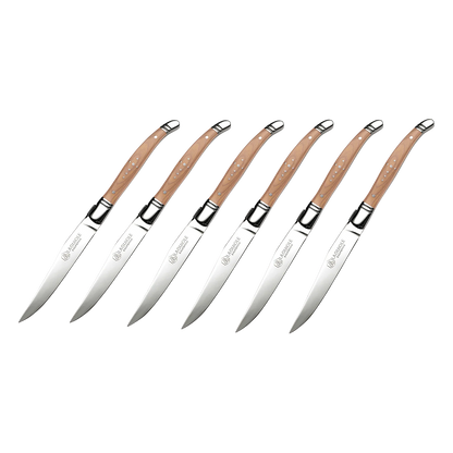 Steak Knife Set Naturalwood (Laguiole California)