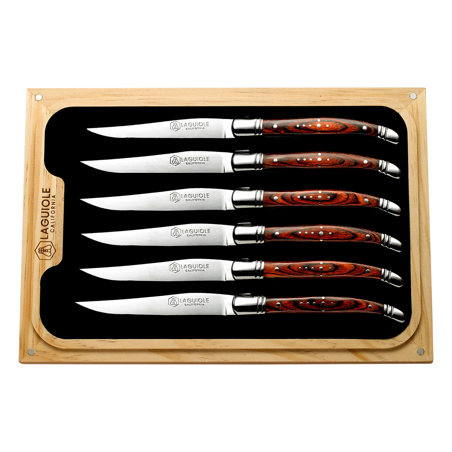 Steak Knife Set Rosewood (Laguiole California)