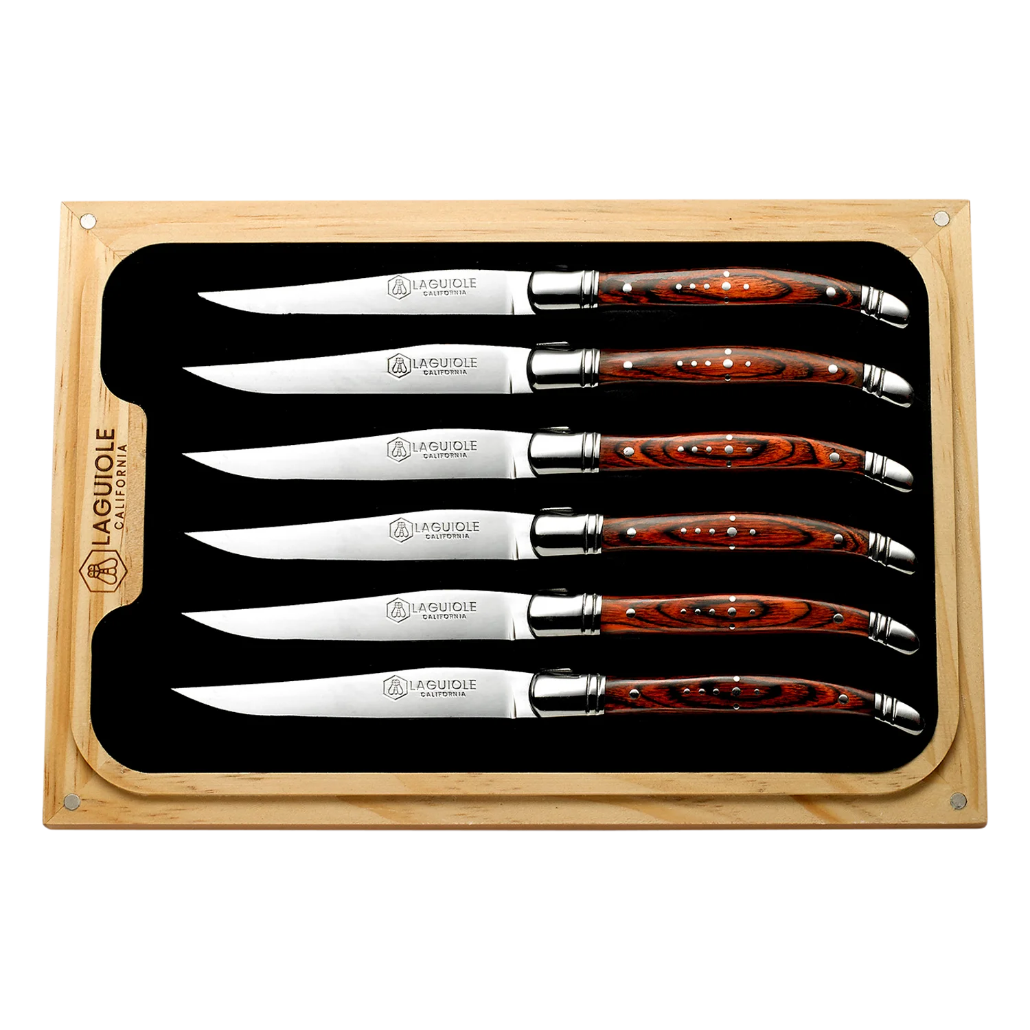 Steak Knife Set Rosewood (Laguiole California)