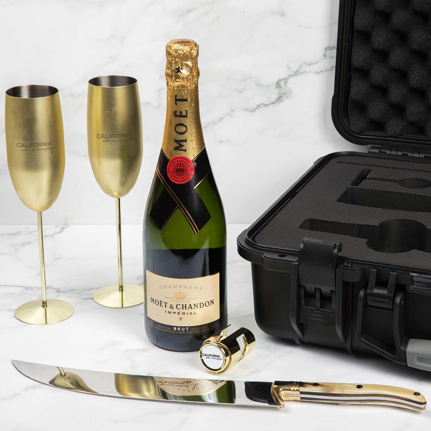 The Champagne Saber Gift Case Package