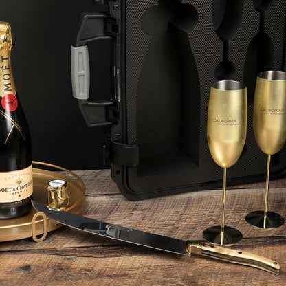 The Champagne Saber Gift Case Package